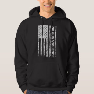 Orange Peace Sign Enough End Gun Gewalt Krawatte Hoodie