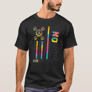 Orange Peace Sign Flag Enough End Gun Violenc T-Shirt