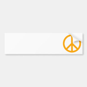 Orange Peace Symbol Autoaufkleber