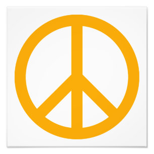 Orange Peace Symbol Fotodruck