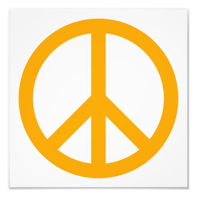 Orange Peace Symbol Fotodruck (Vorne)