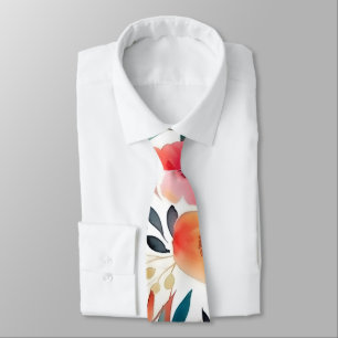 Orange & Peach Aquarellnecktie Krawatte