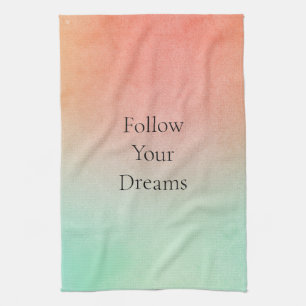 Orange Peach Mint Geschirrtuch