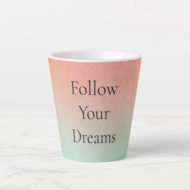 Orange Peach Mint Milchtasse (Vorderseite)