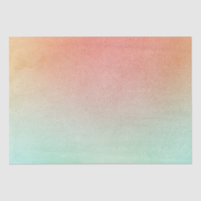 Orange Peach Mint Wedding Seidenpapier (Vorderseite)