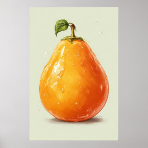 Orange Pear Poster