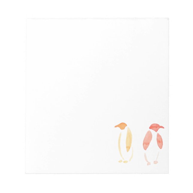 Orange Penguins Notizblock (Vorderseite)