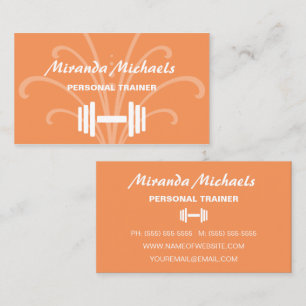 Orange Personal Trainer Visitenkarte