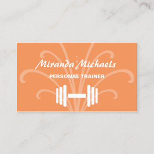 Orange Personal Trainer Visitenkarte