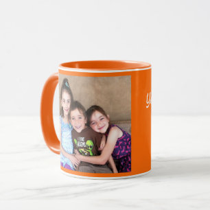 Orange personalisieren FOTO TEMPLATE Geschenk Kaff Tasse