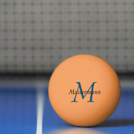 Orange  personalisiert mit Monogramm Tischtennisball