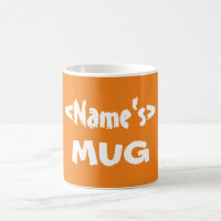 Orange Personalisiert Name Tasse