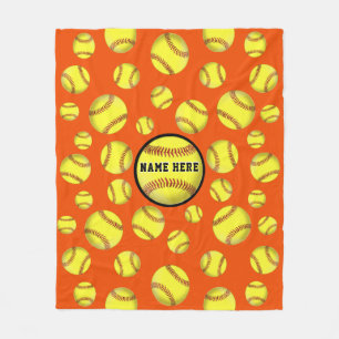 Orange personalisierte Softball-Decken-Änderung Fleecedecke