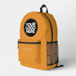 Orange | Personalisiertes Firmenlogo und Text Bedruckter Rucksack