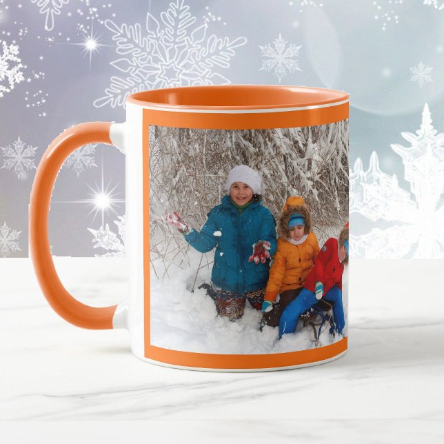 Orange personalize Foto Template Geschenk Kaffee T Tasse (Von Creator hochgeladen)
