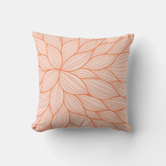 Orange Petal Watercolor Pillow Kissen