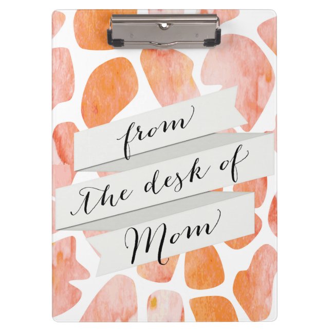 Orange Pfirsichkoralle des Klemmbrett (Vorderseite)