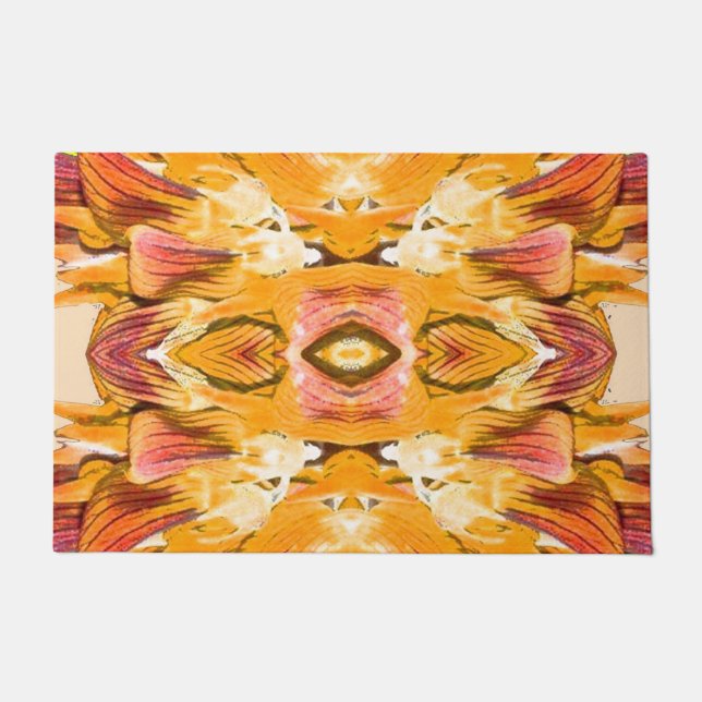 ORANGE PFLANZE - Kunst des digitalen Fraktals - Fußmatte (Vorderseite)