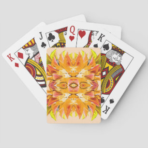 ORANGE PFLANZE - Kunst des digitalen Fraktals - Spielkarten