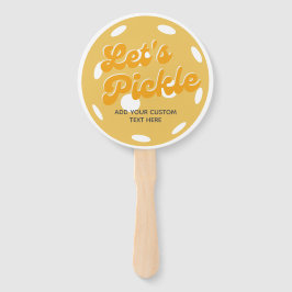 Orange Pickleball: Personalisierter Text anheften Fächer