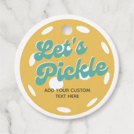 Orange Pickleball: Personalisierter Text anheften Geschenkanhänger