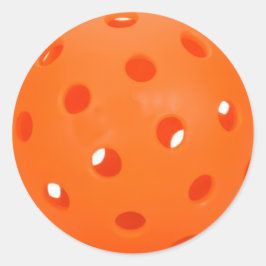 Orange Pickleball Runder Aufkleber