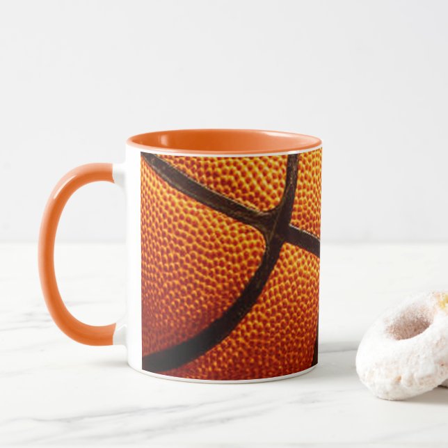 Orange Pimply Basketball, Kaffee Tasse (Mit Donut)
