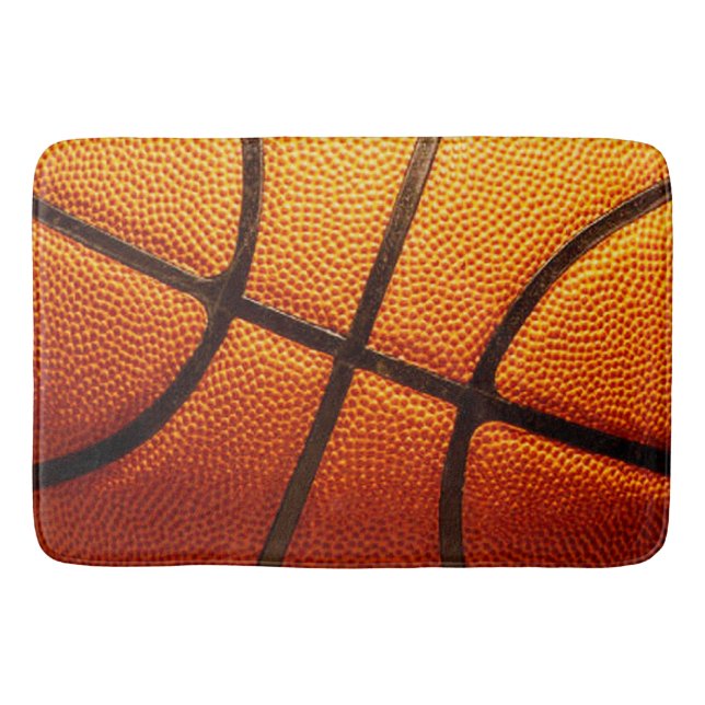 Orange Pimply Basketball, Memory Foam Bath Mat Badematte (Vorderseite)