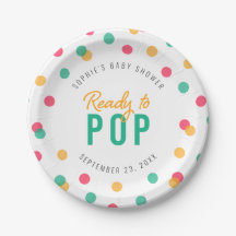 Orange Pink Aquamarin Confetti Bereit zum Pop Kind