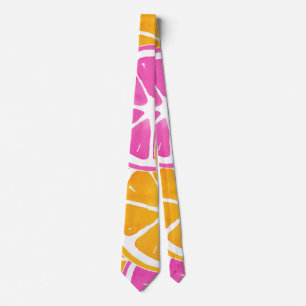 Orange Pink Citrus Slices Krawatte