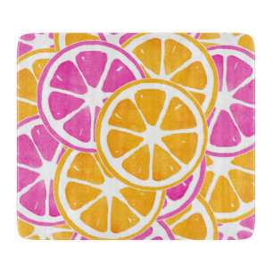 Orange Pink Citrus Slices Schneidebrett