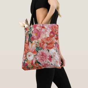 Orange Pink Floral Muster