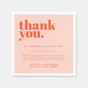 Orange Pink Formale Danke Minimalistische Dekorati Serviette