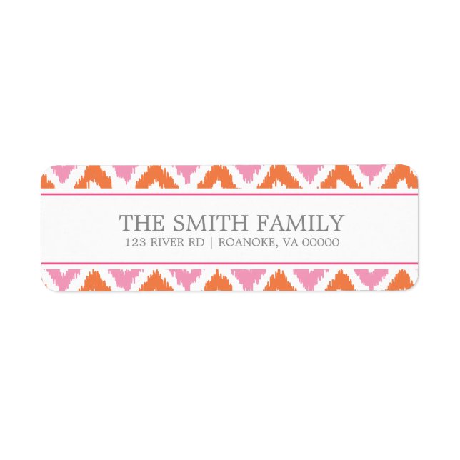 Orange Pink Fuchsia Zigzag Tribal Muster (Vorne)
