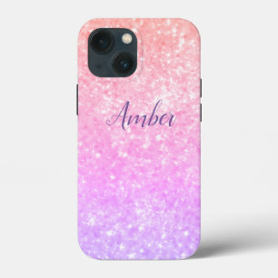 Orange Pink Glitzer Elegant Personalisiert Case-Mate iPhone Hülle