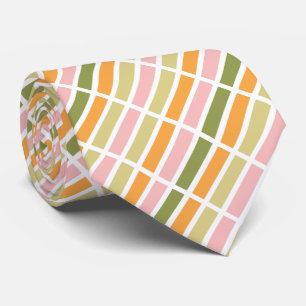 Orange Pink Gold und grüne Streifen Krawatte