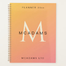 Orange-Pink-Gradient personalisierter Geschäftspla