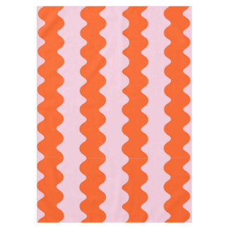 Orange Pink Groovy Stripe Minimalistisch Moderner  Tischdecke