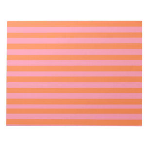 Orange Pink Lines Summer Mood Notepad - 40 Seiten Notizblock