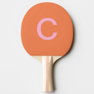 Orange Pink Monogram, erste moderne, benutzerdefin Tischtennis Schläger