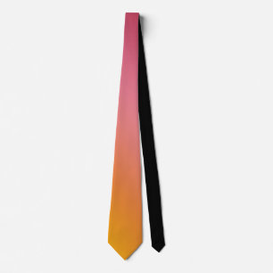 Orange Pink Ombre Gradient Blur Abstract Design Krawatte