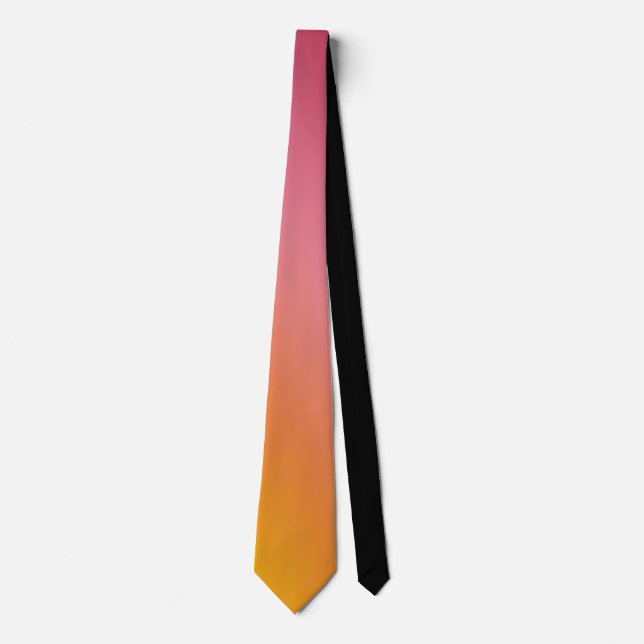 Orange Pink Ombre Gradient Blur Abstract Design Krawatte (Vorderseite)