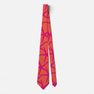 Orange Pink Starfish Nautical Beach Style farbenfr Krawatte
