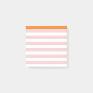 Orange Pink Streifen Aufgabenliste   Stylischer Pl Post-it Klebezettel
