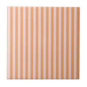 Orange-Pink-Streifenmuster Minimal Modern Fliese