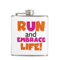 Orange Pink Text Fitness Runner Marathon