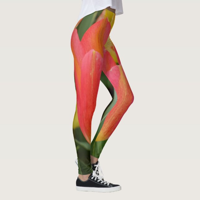 Orange/Pink Tulip Leggings (Rechts)