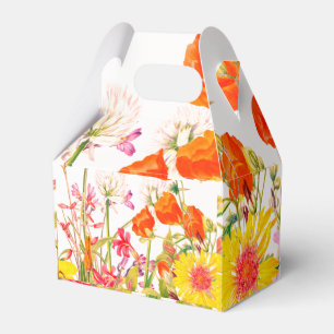 Orange, Pink und Gelb Florals Gefälligkeitsbox Geschenkschachtel