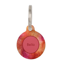 Orange Pink und Rote Alkohol-Tinte Marmor Wirbel