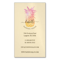 Orange & Pink Wasserfarbe Tropische Ananas Obst